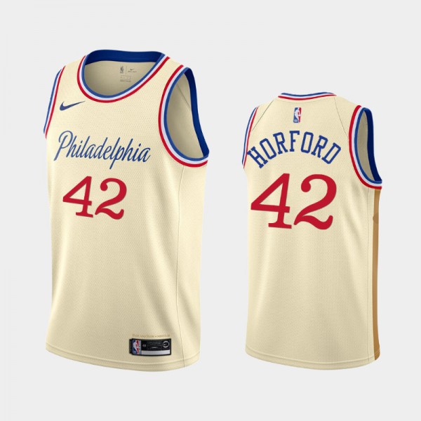 Al Horford Philadelphia 76ers #42 Men's City 2019-20 Jersey - Cream