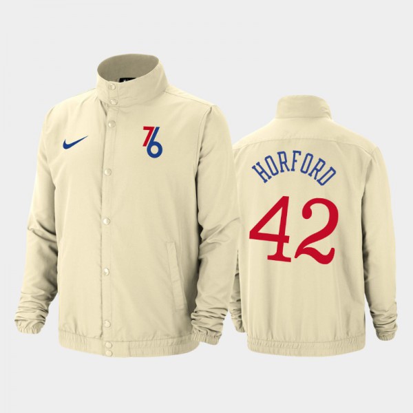 Al Horford Philadelphia 76ers #42 Men's City Edition 2019-20 DNA Lightweight Jacket - Cream